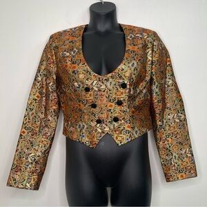 Vintage Hobby Horse Brocade Jacket in Size Large